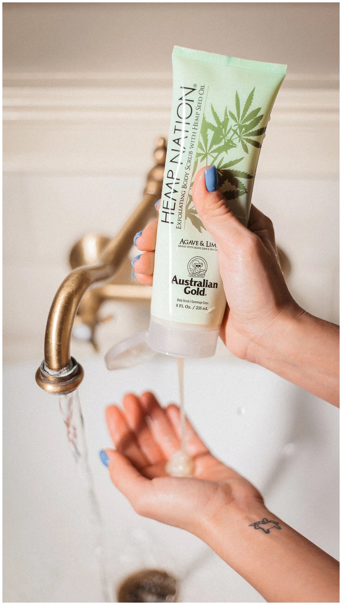 Moisturizing Body Scrub, Hemp Nation Agave & Lime 237ml - Australian Gold