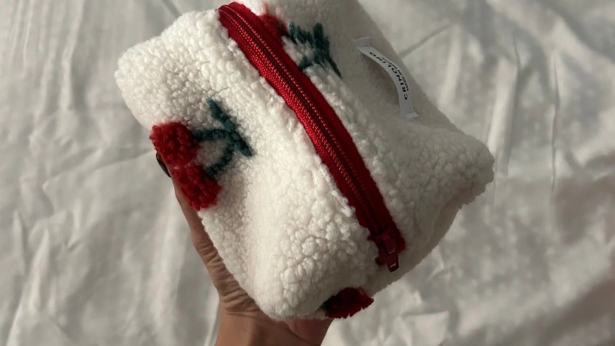 Crinolino Cherry Pop makeup bag